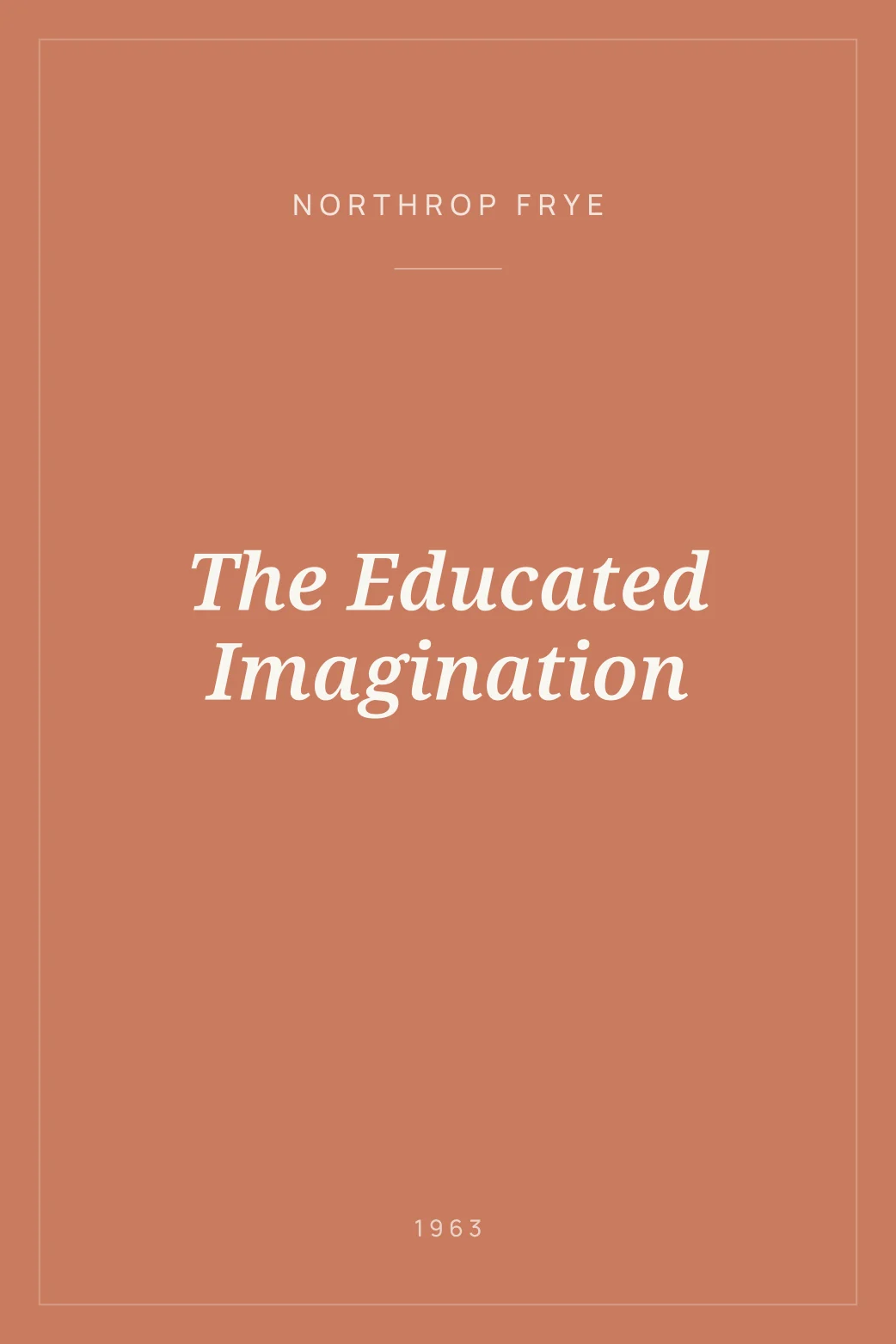 Portada de The Educated Imagination
