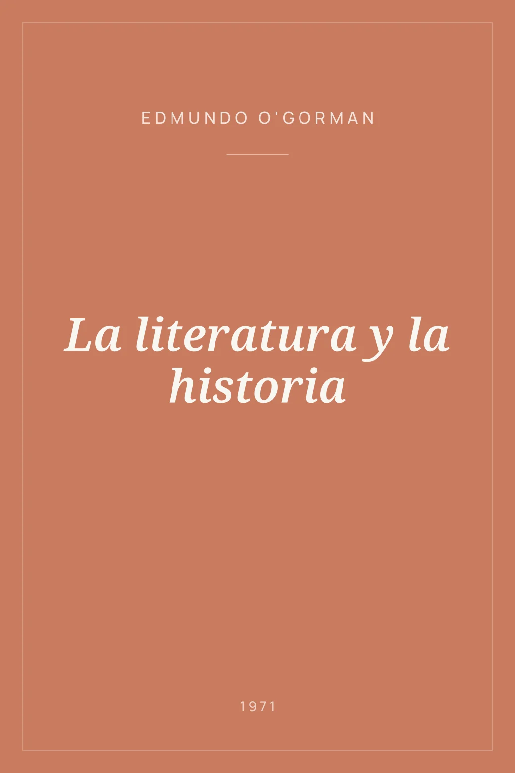 Portada de La literatura y la historia