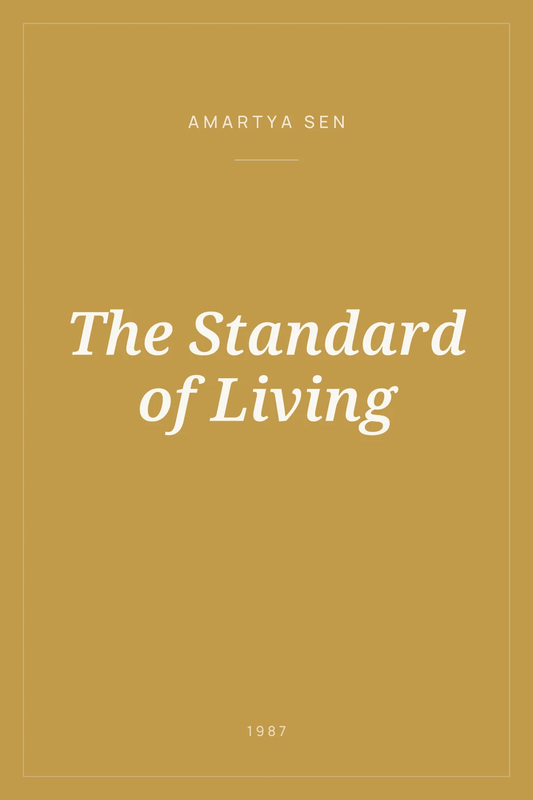 Portada de The Standard of Living