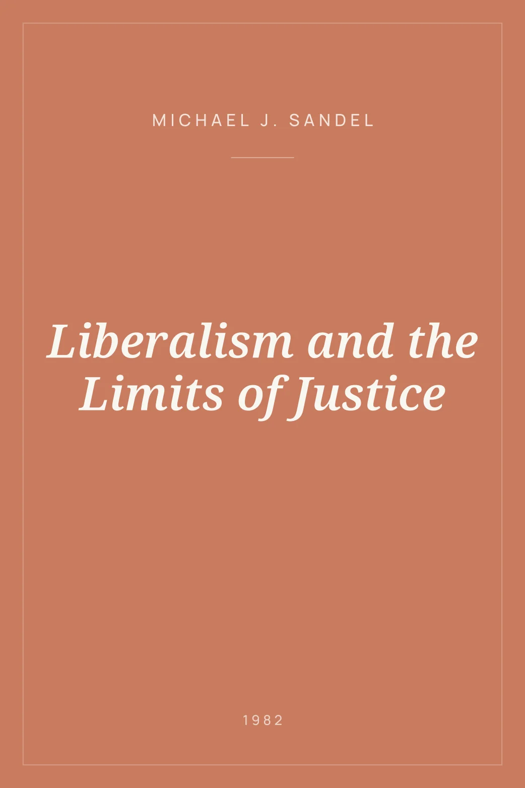 Portada de Liberalism and the Limits of Justice