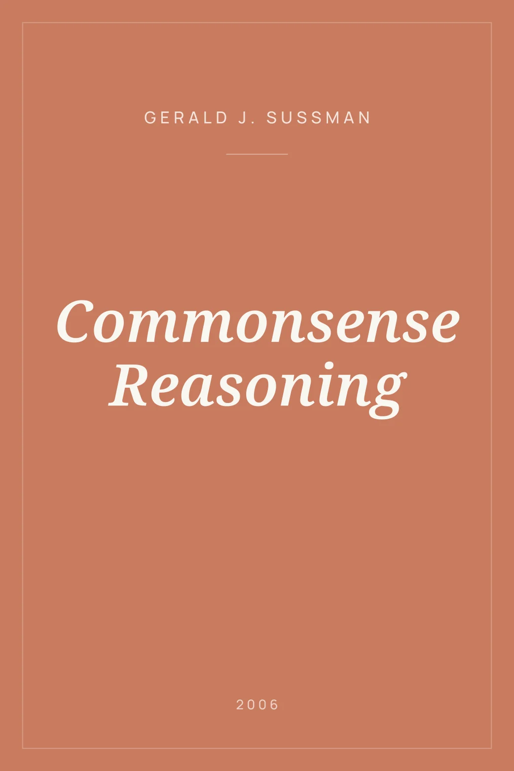 Portada de Commonsense Reasoning