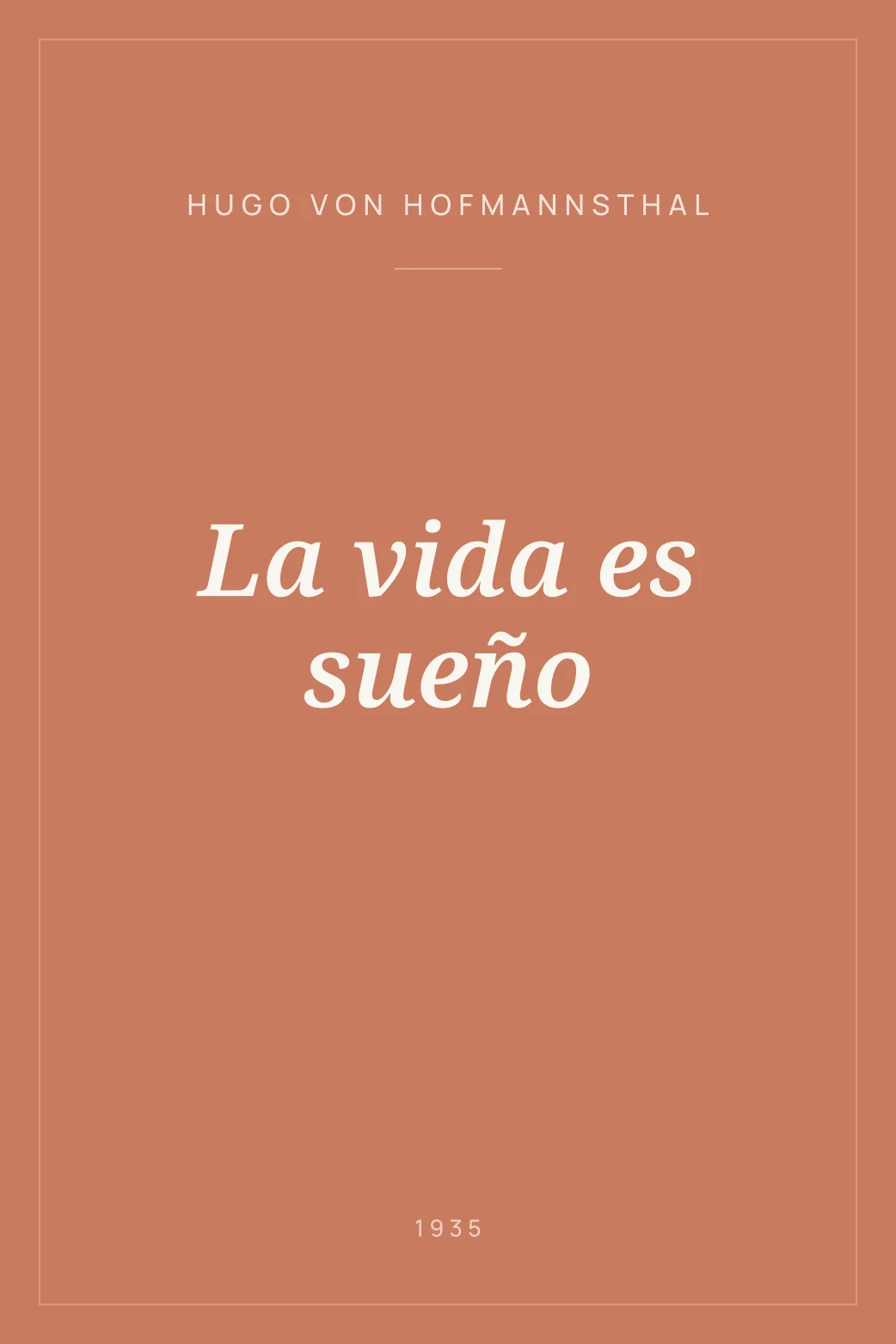 Portada de La vida es sueño