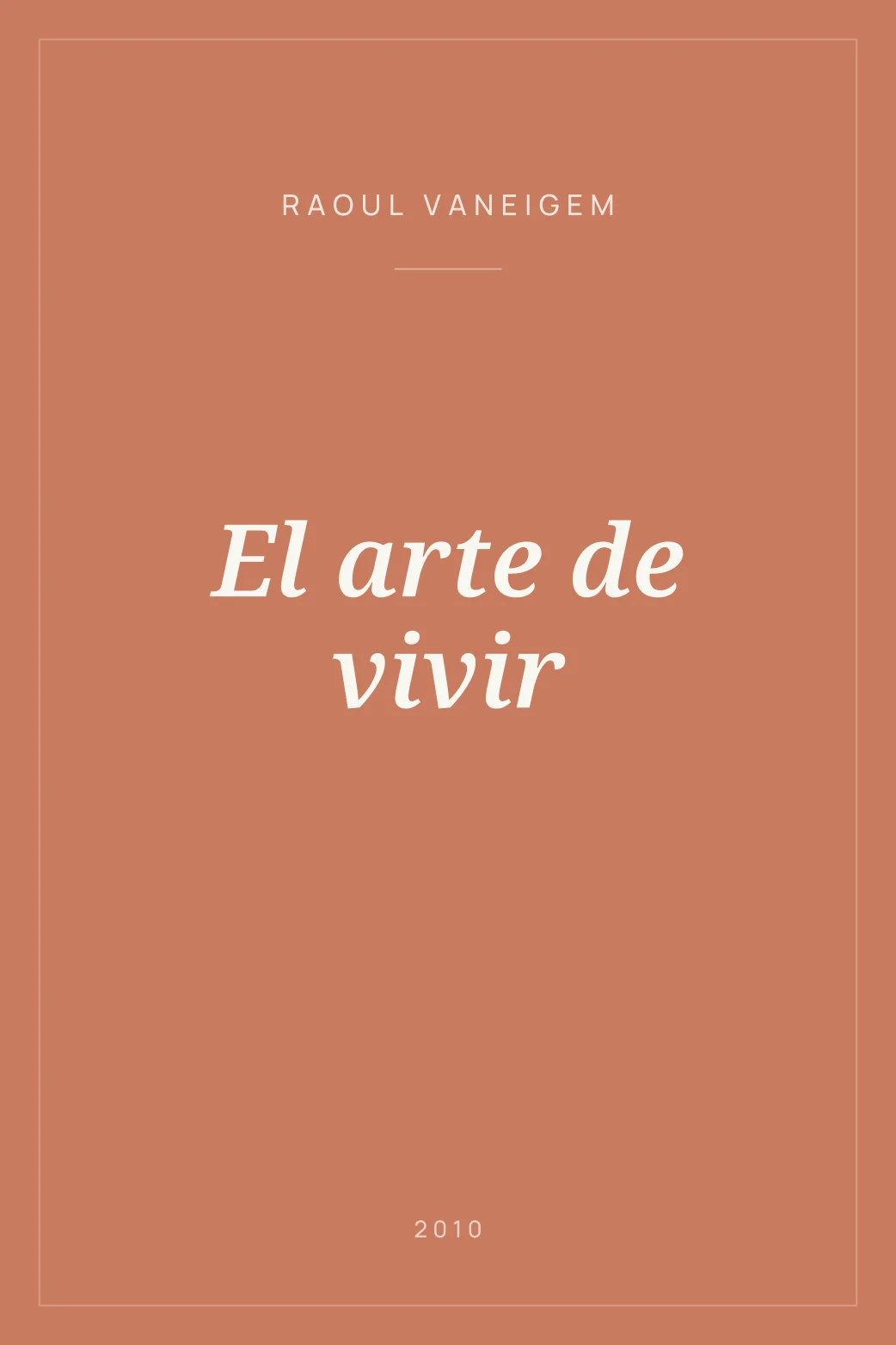 Portada de El arte de vivir