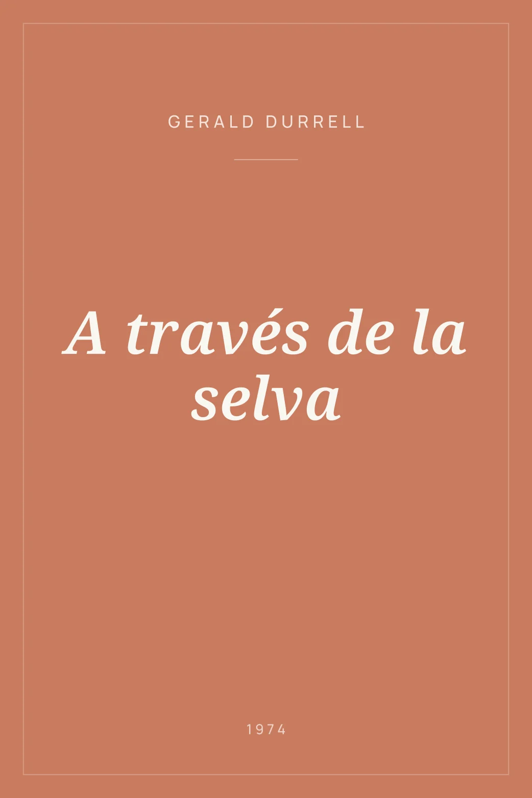 Portada de A través de la selva