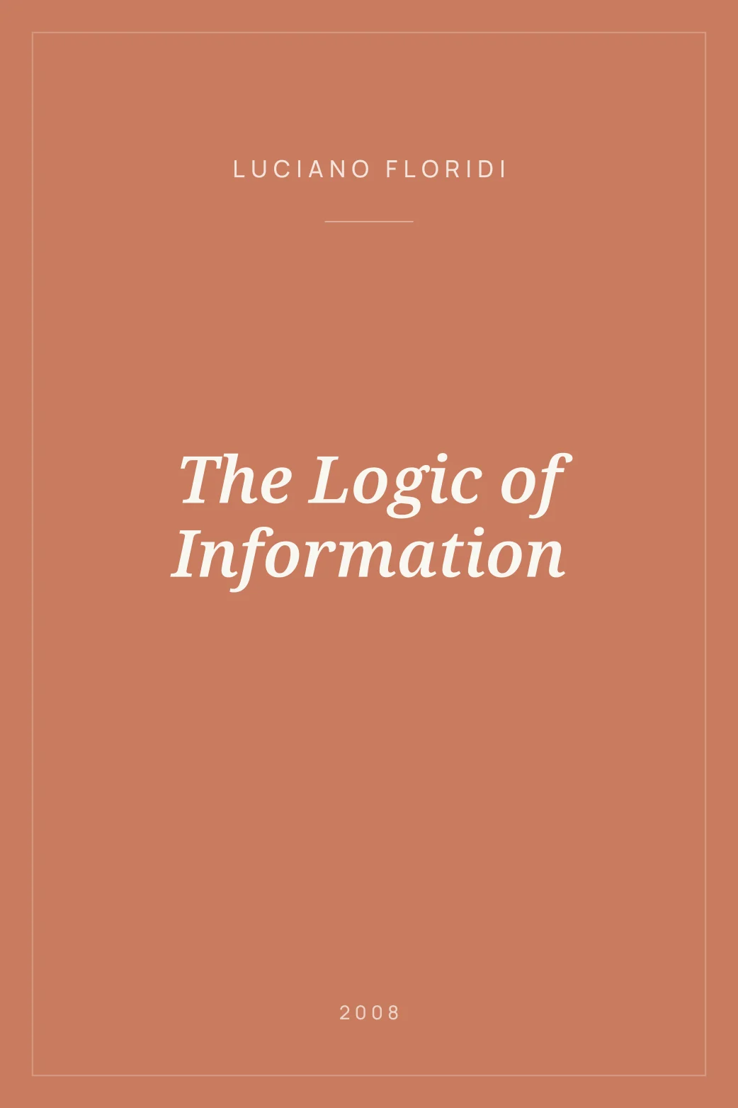 Portada de The Logic of Information