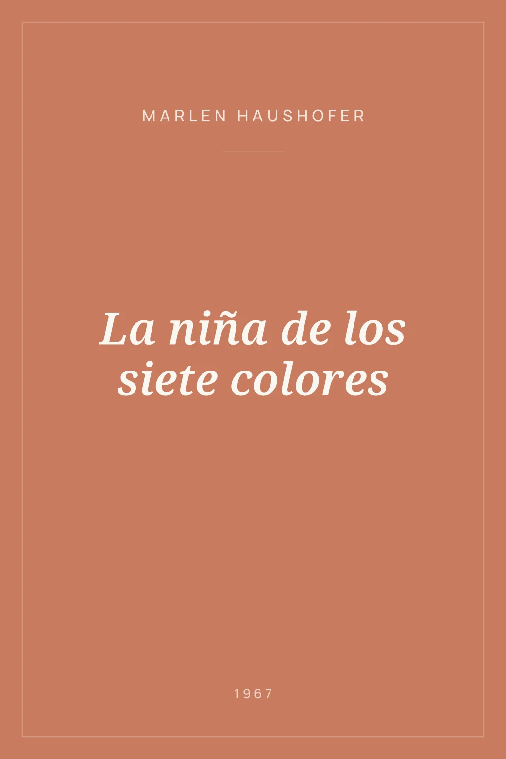 Portada de La niña de los siete colores