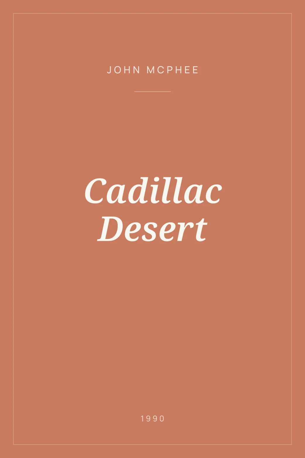 Portada de Cadillac Desert
