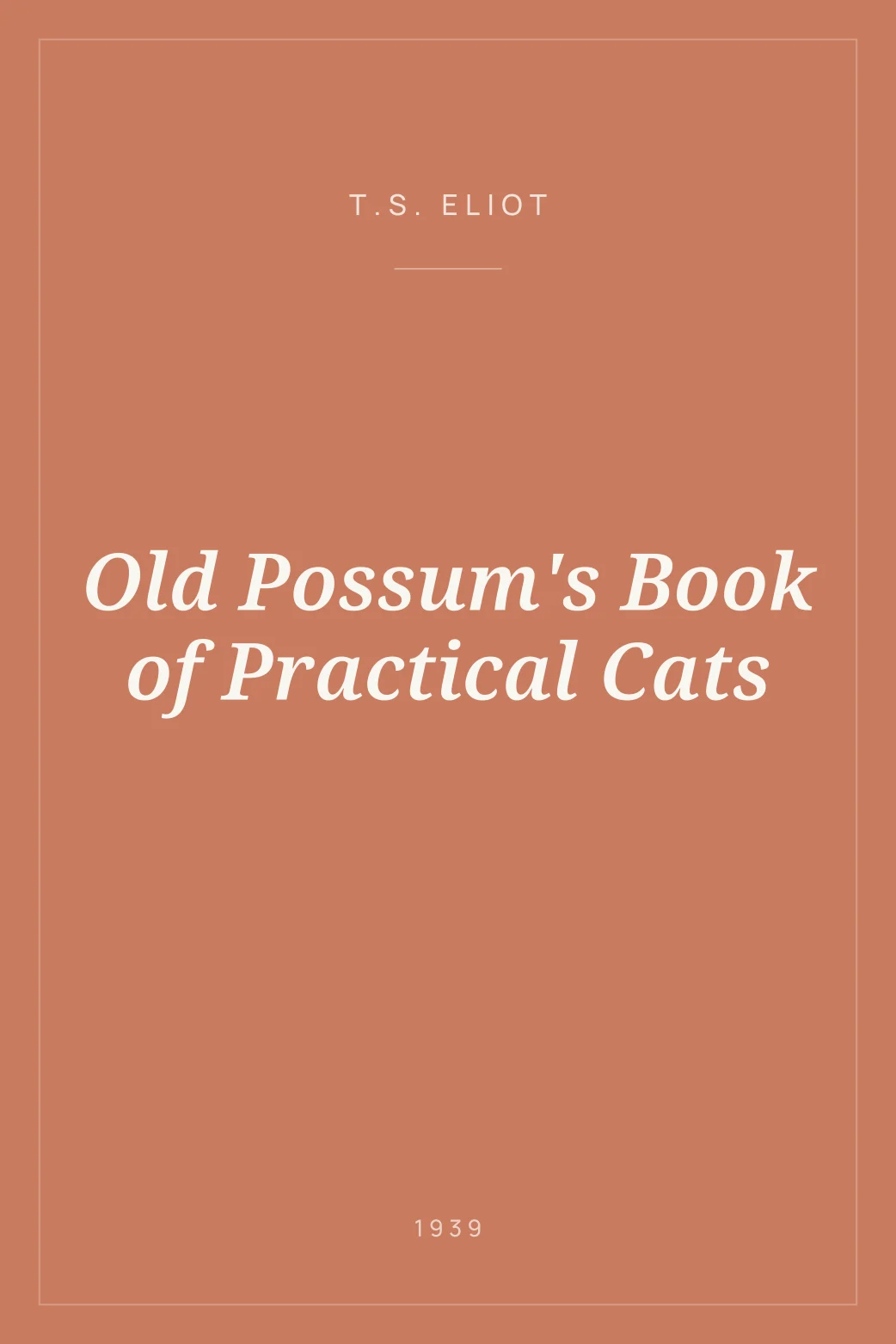 Portada de Old Possum's Book of Practical Cats