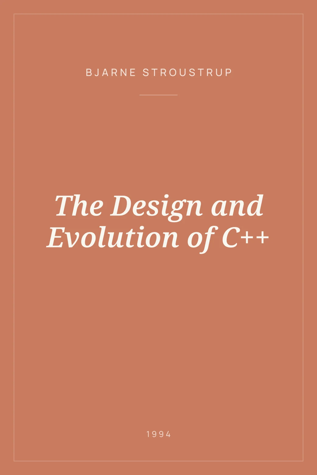 Portada de The Design and Evolution of C++