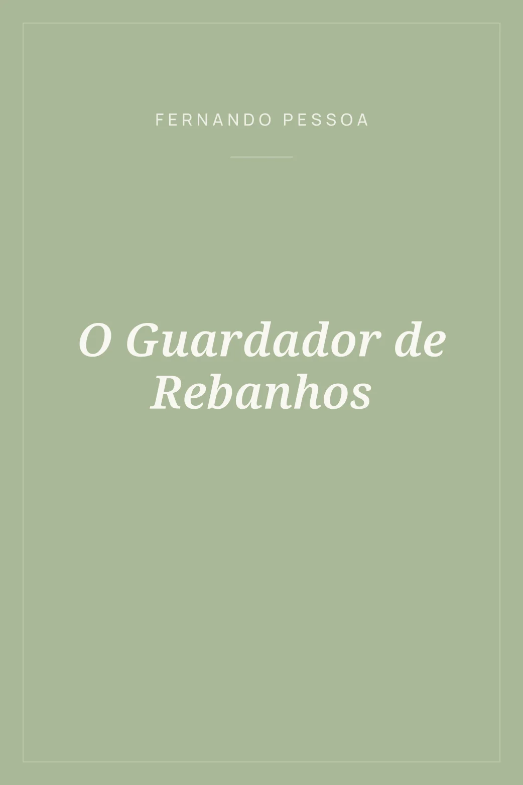 Portada de O Guardador de Rebanhos
