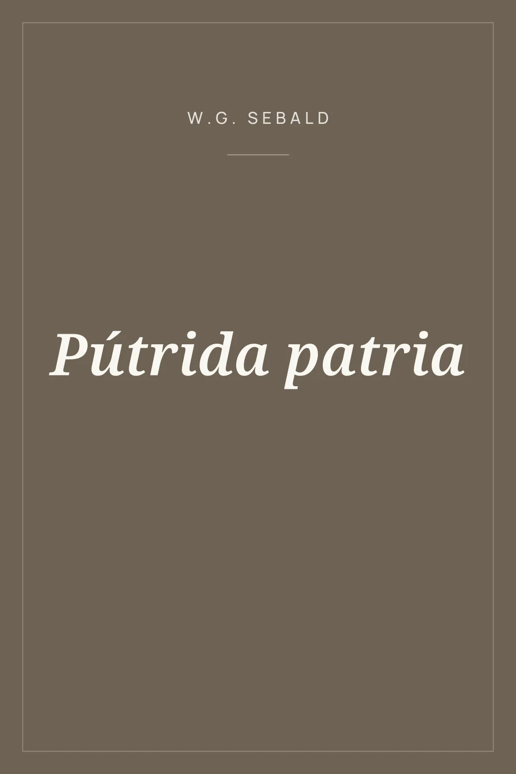 Portada de Pútrida patria