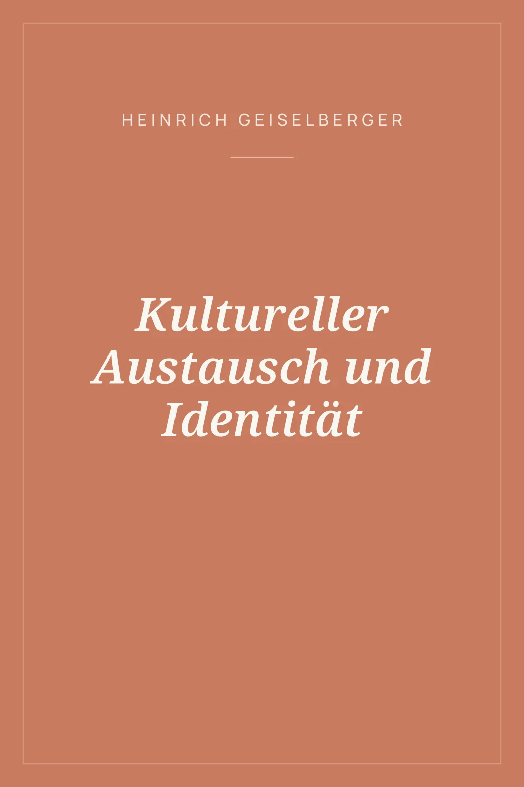 Portada de Kultureller Austausch und Identität