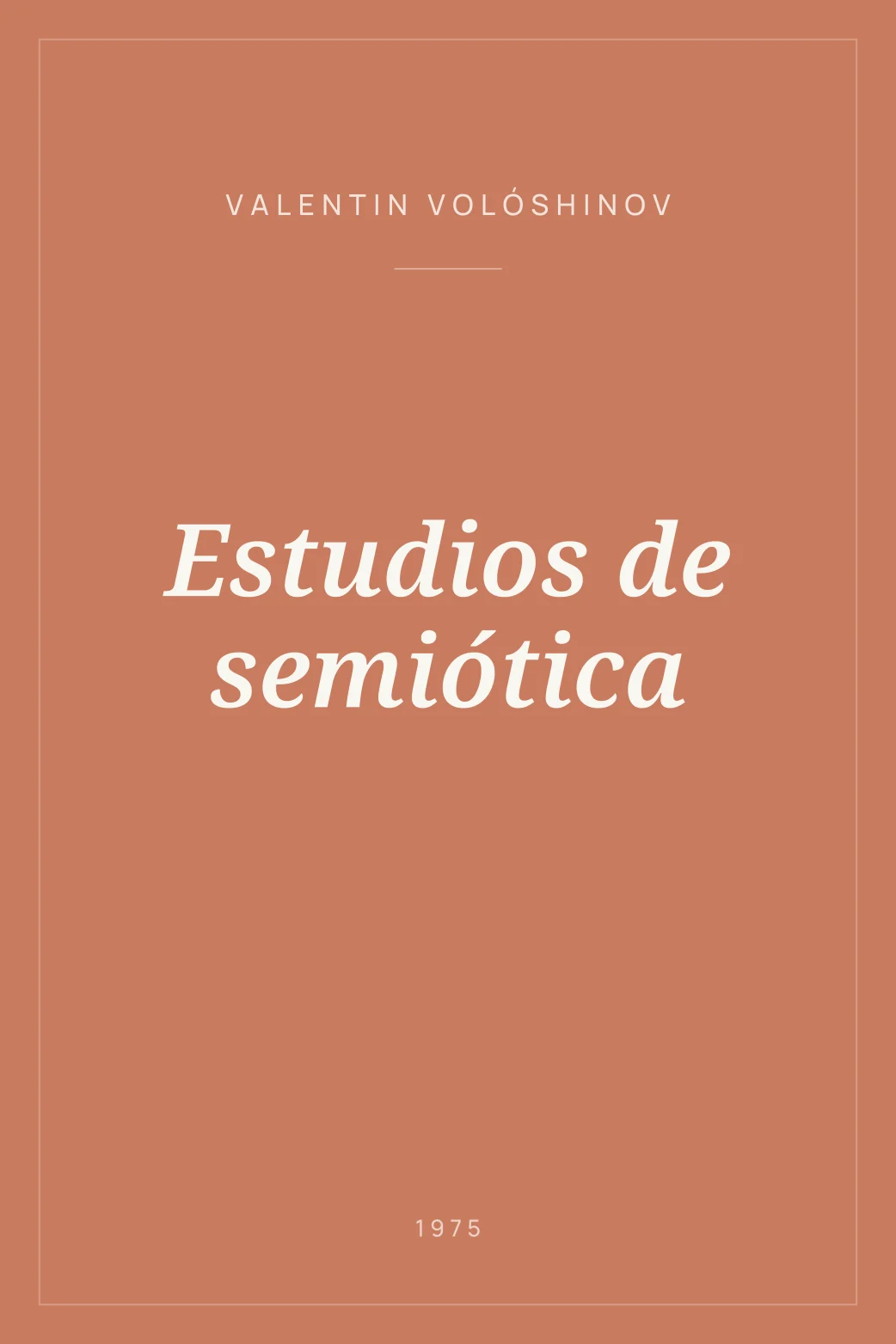 Portada de Estudios de semiótica