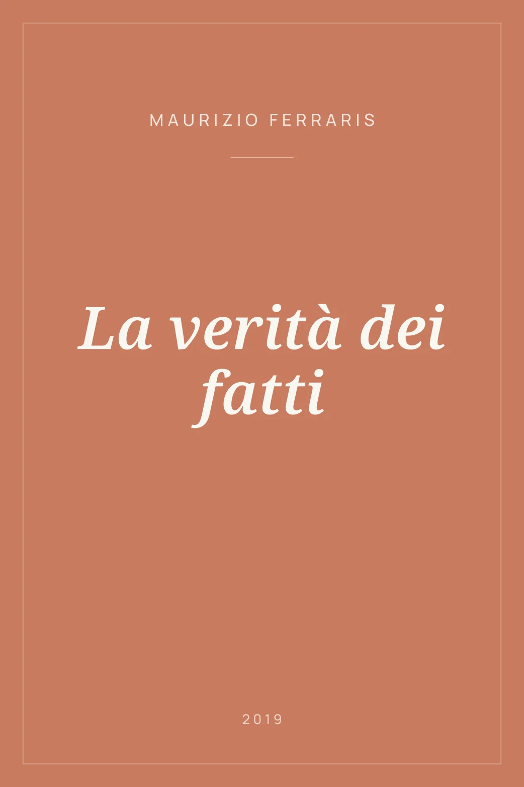 Portada de La verità dei fatti
