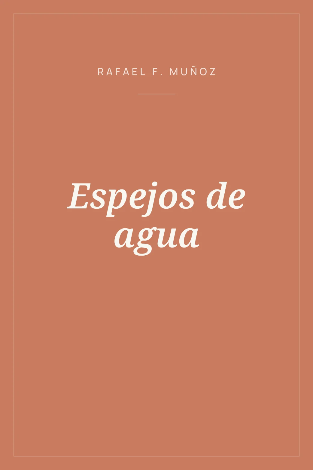 Portada de Espejos de agua