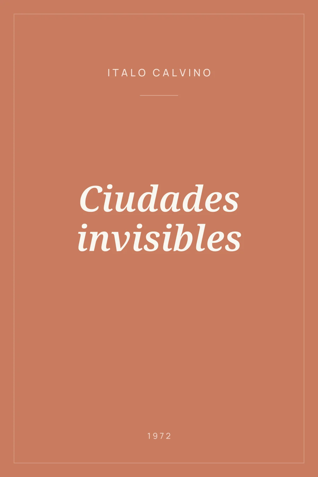 Portada de Ciudades invisibles