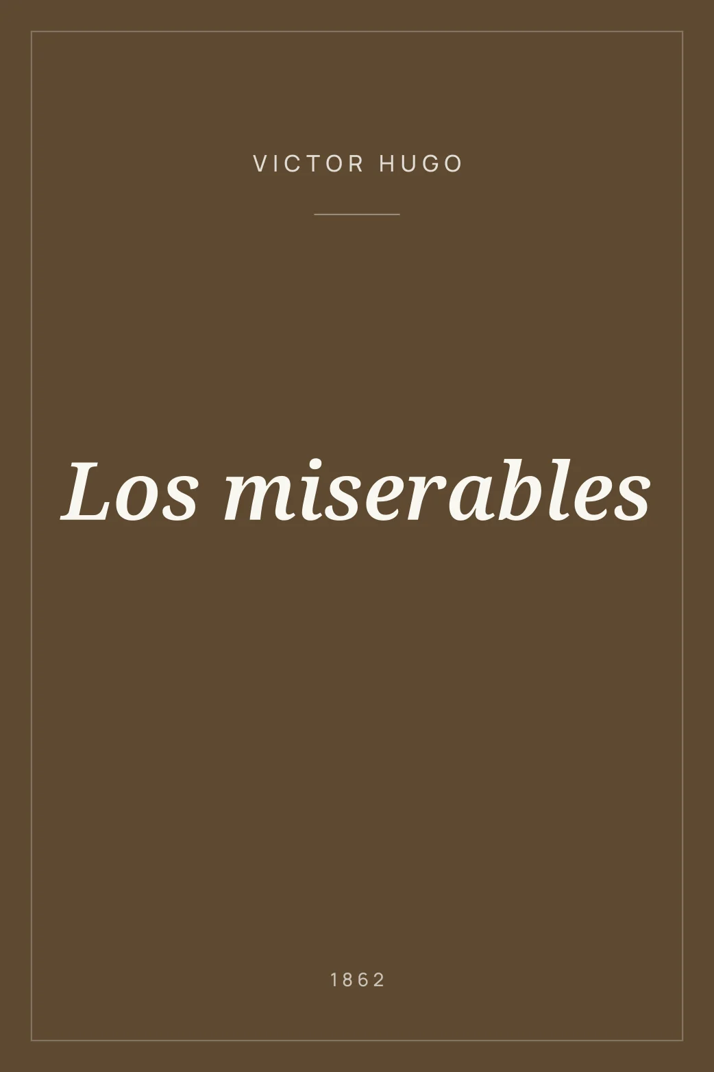 Portada de Los miserables