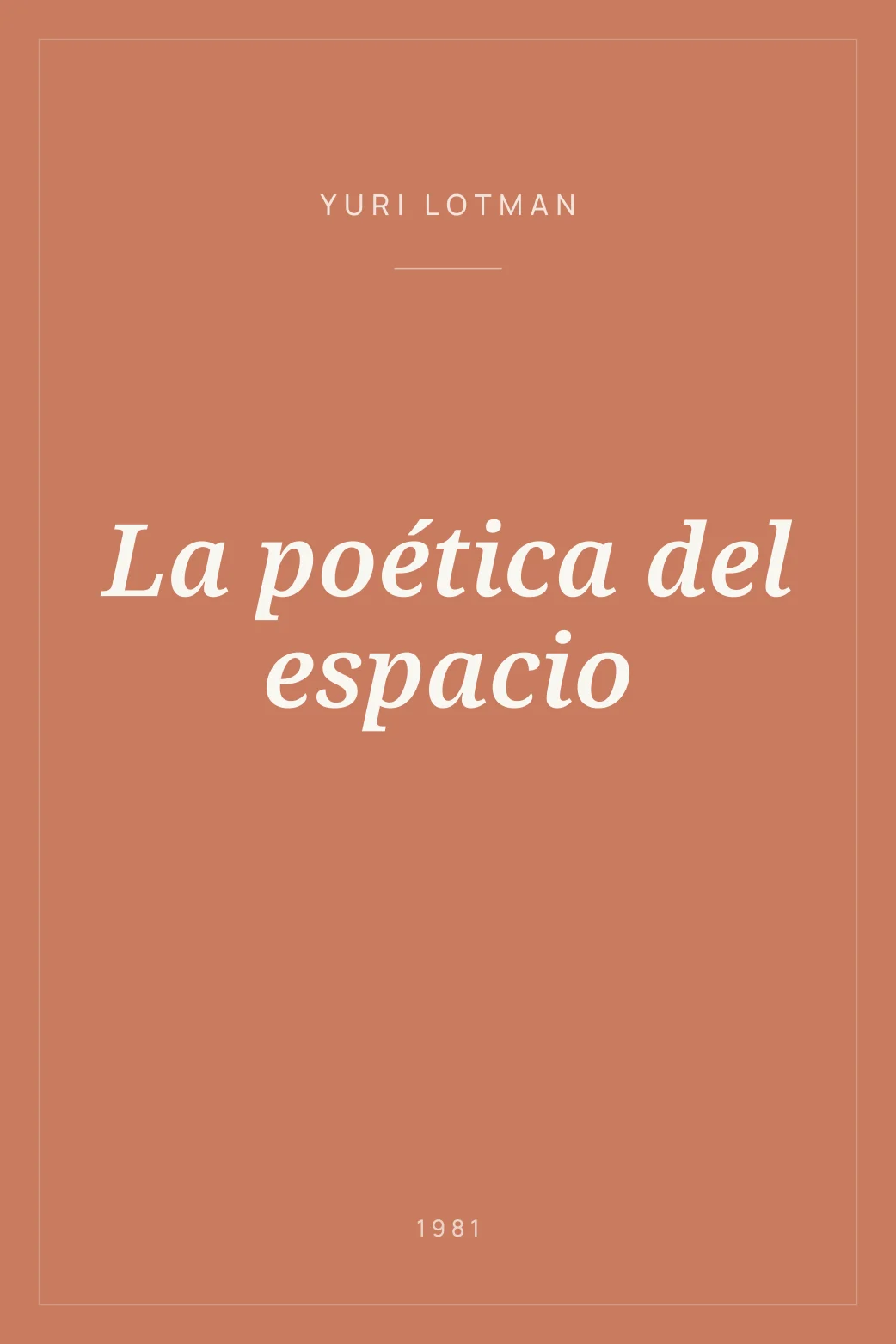 Portada de La poética del espacio