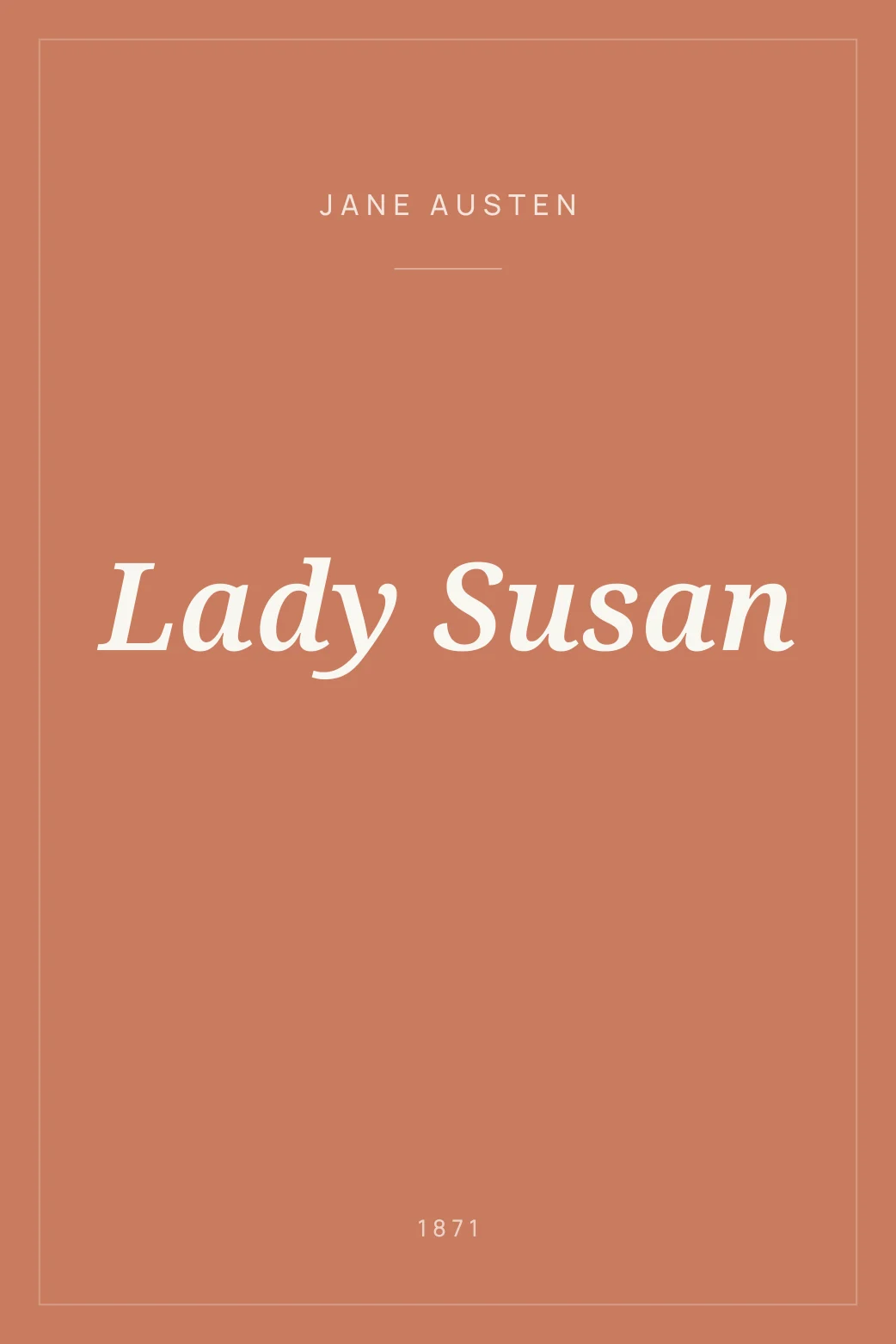 Portada de Lady Susan