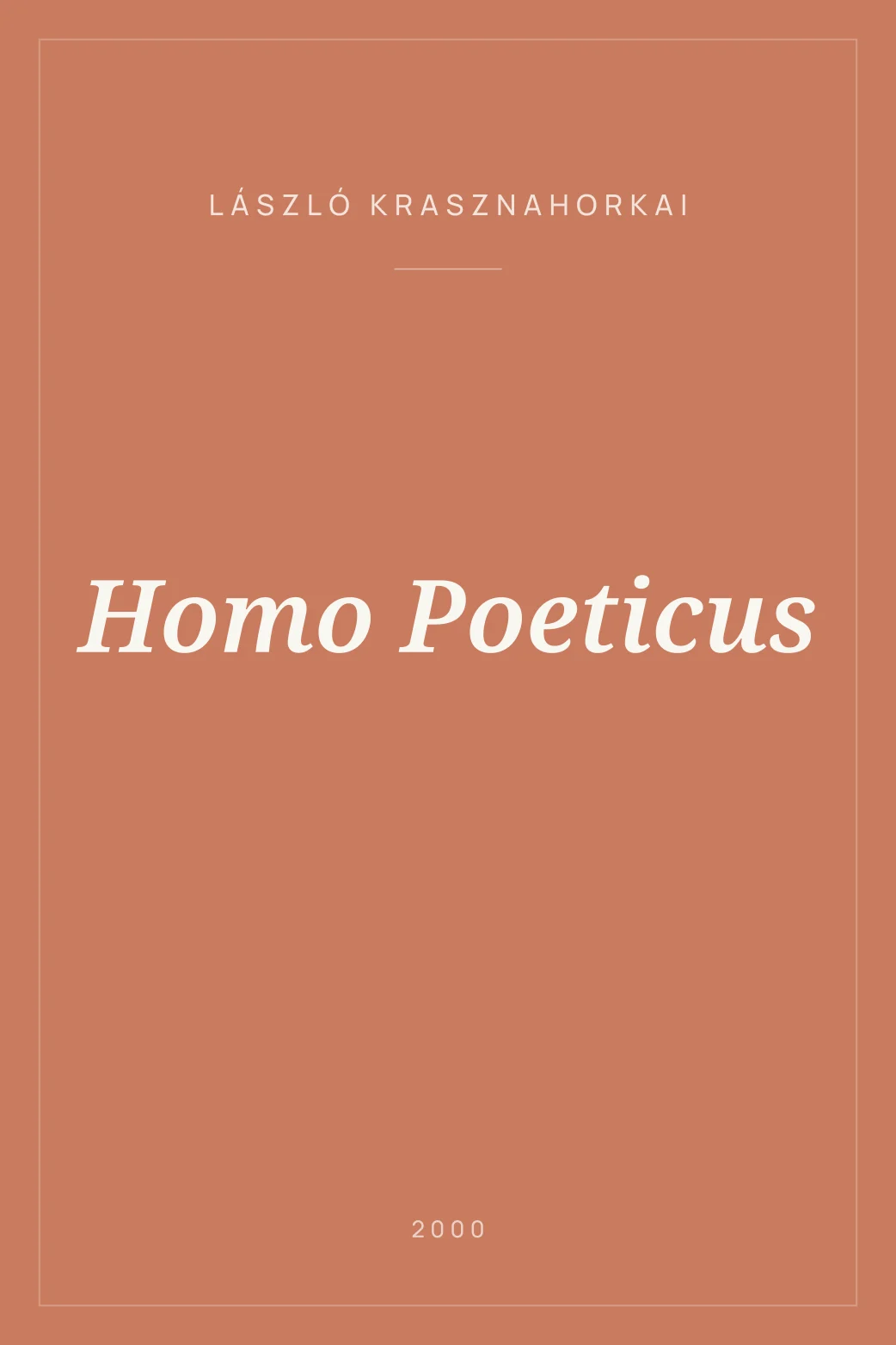 Portada de Homo Poeticus