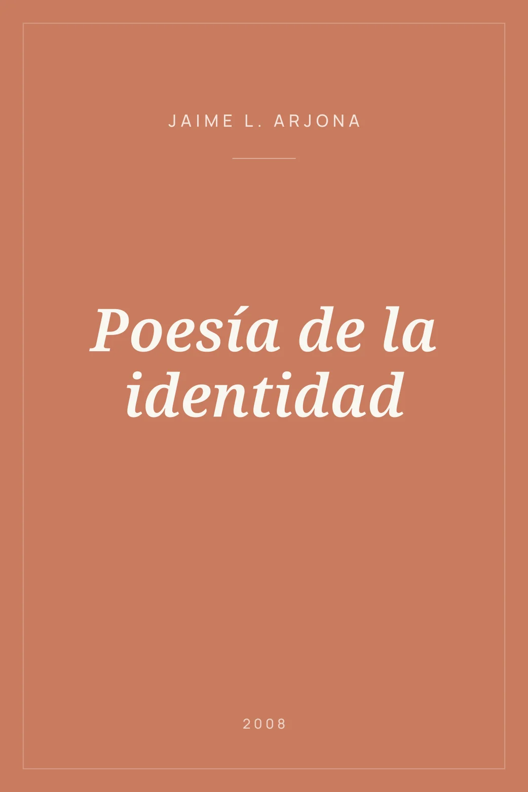 Portada de Poesía de la identidad