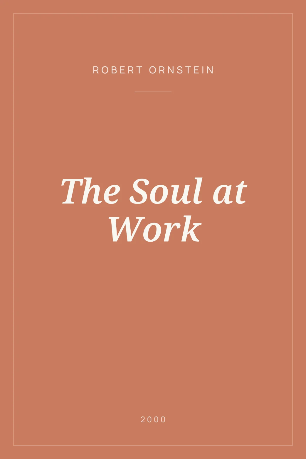 Portada de The Soul at Work