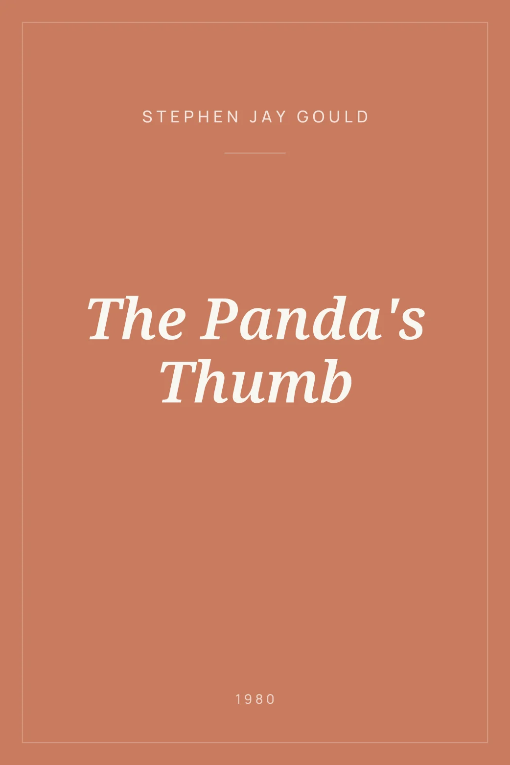 Portada de The Panda's Thumb