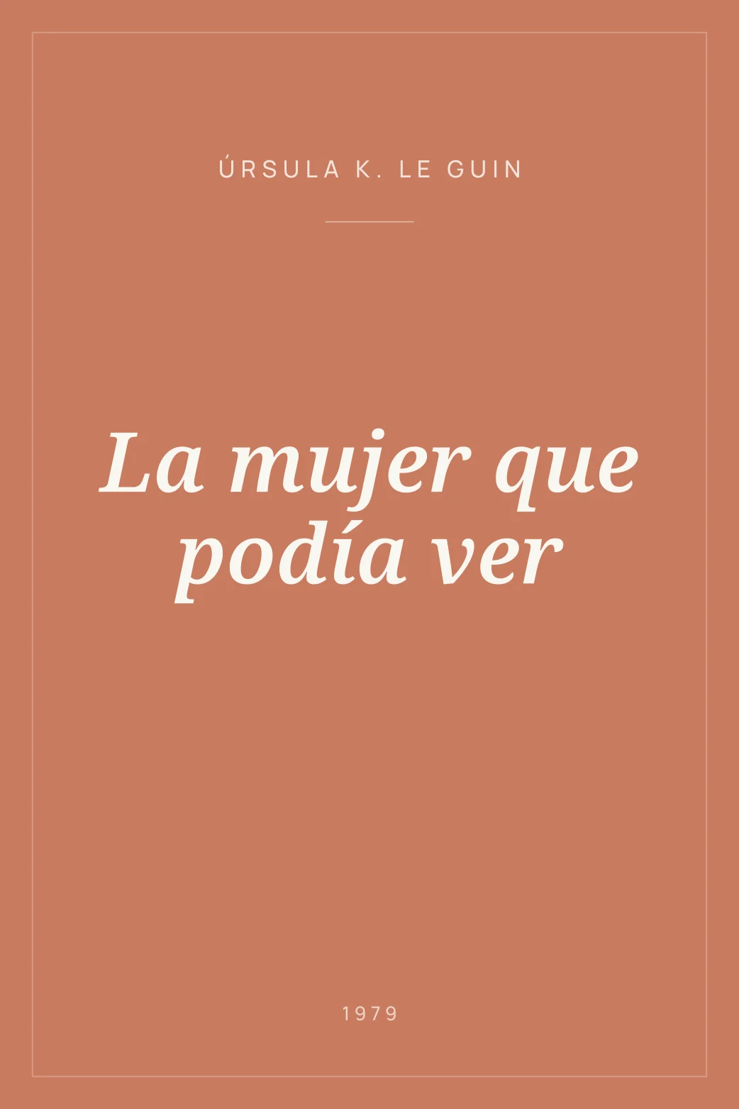 Portada de La mujer que podía ver