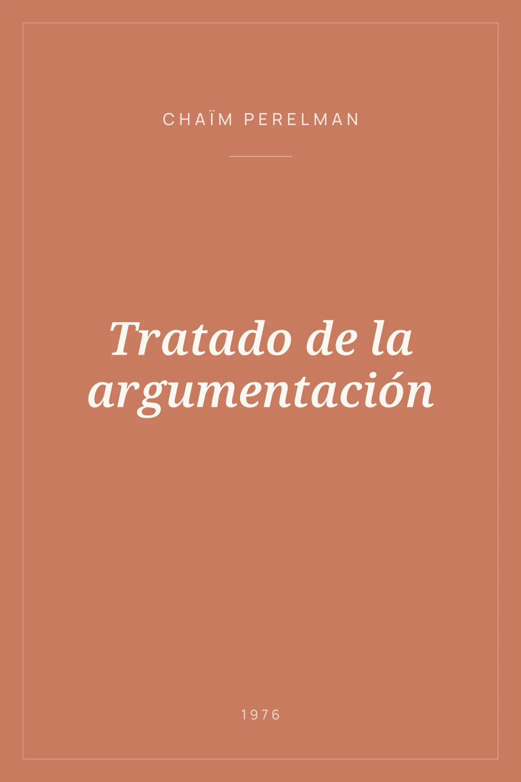 Portada de Tratado de la argumentación