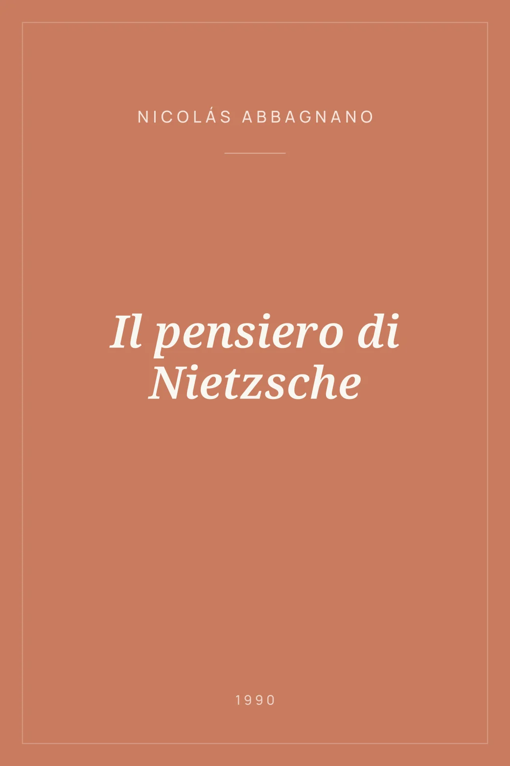 Portada de Il pensiero di Nietzsche