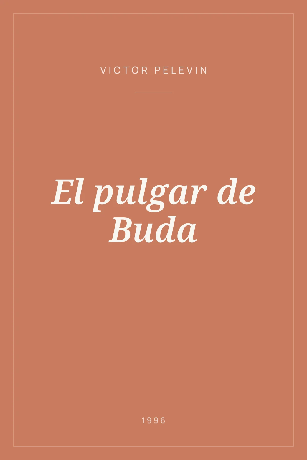 Portada de El pulgar de Buda