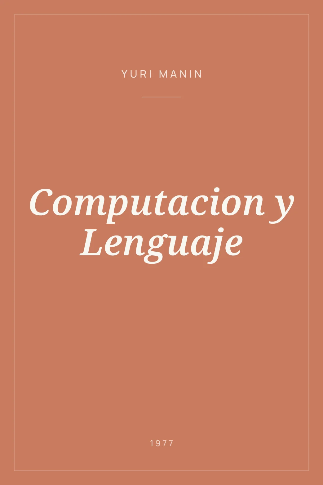 Portada de Computacion y Lenguaje