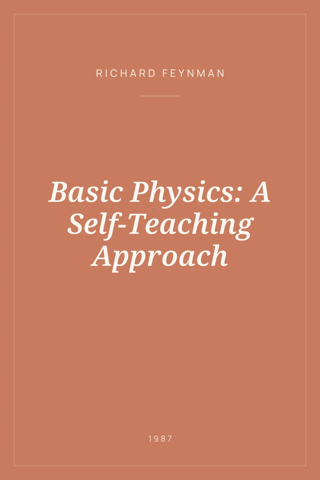 Portada de Basic Physics: A Self-Teaching Approach
