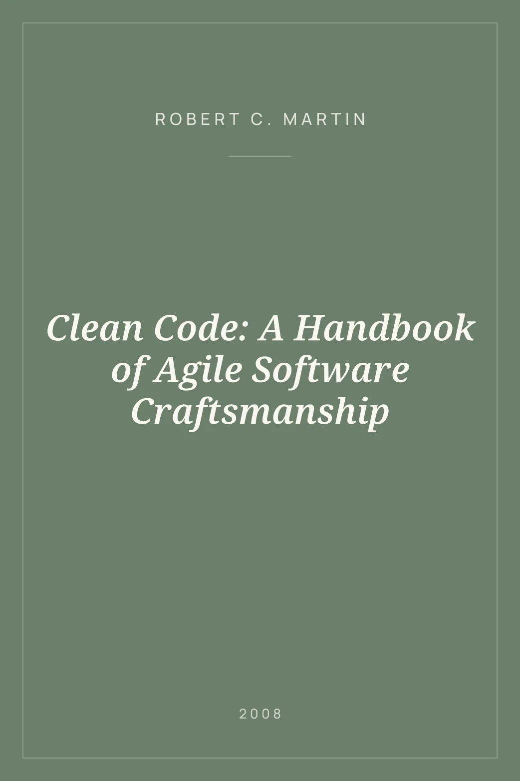 Portada de Clean Code: A Handbook of Agile Software Craftsmanship
