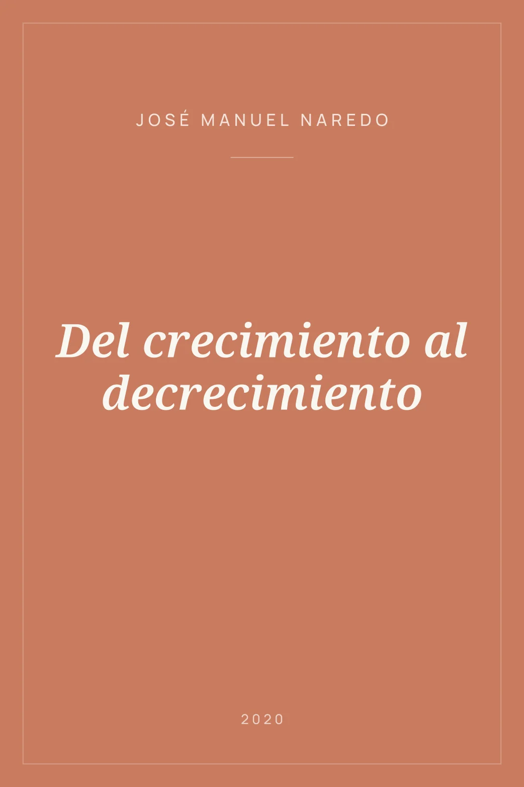Portada de Del crecimiento al decrecimiento