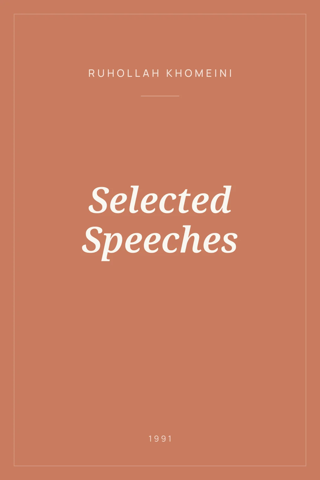 Portada de Selected Speeches