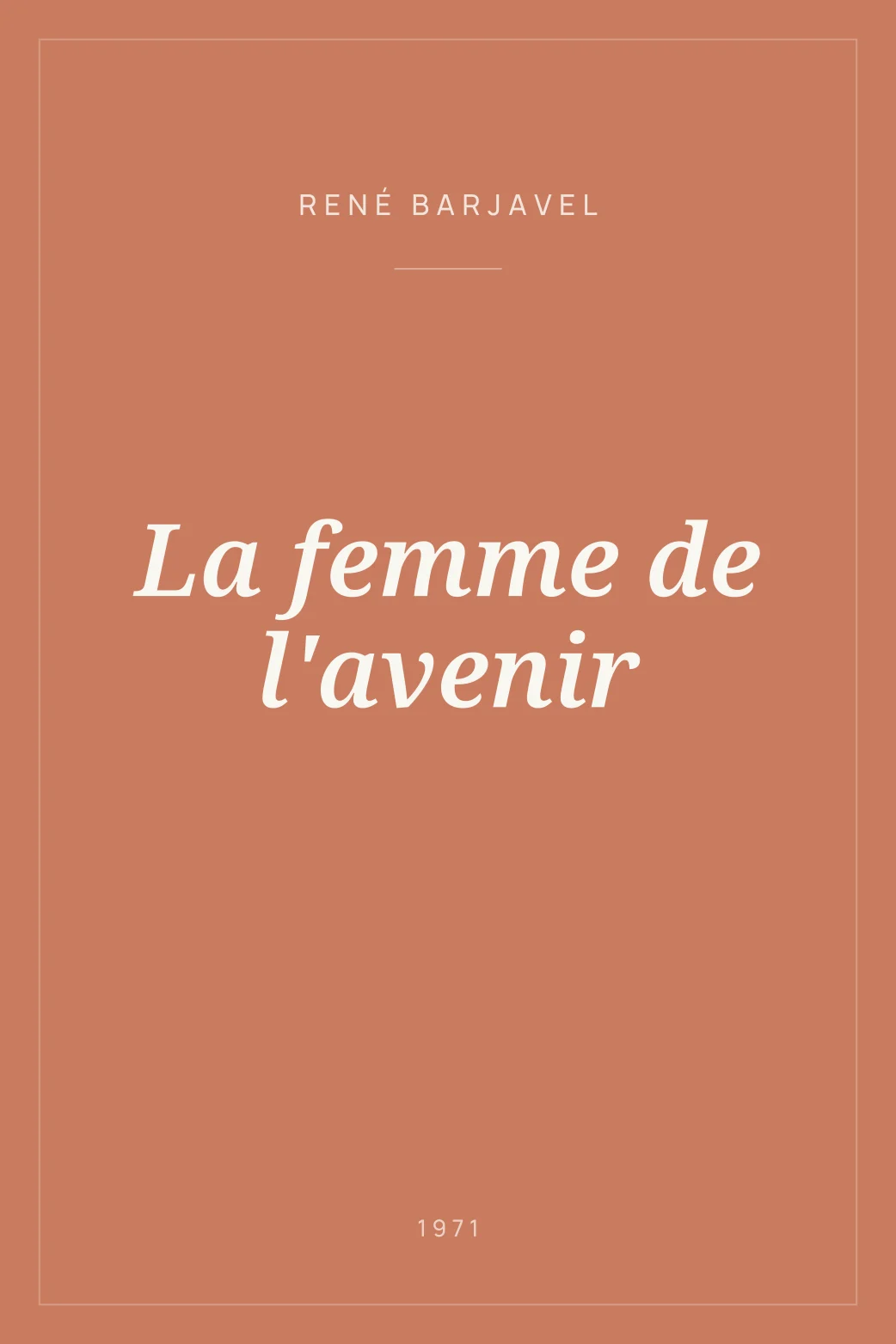 Portada de La femme de l'avenir