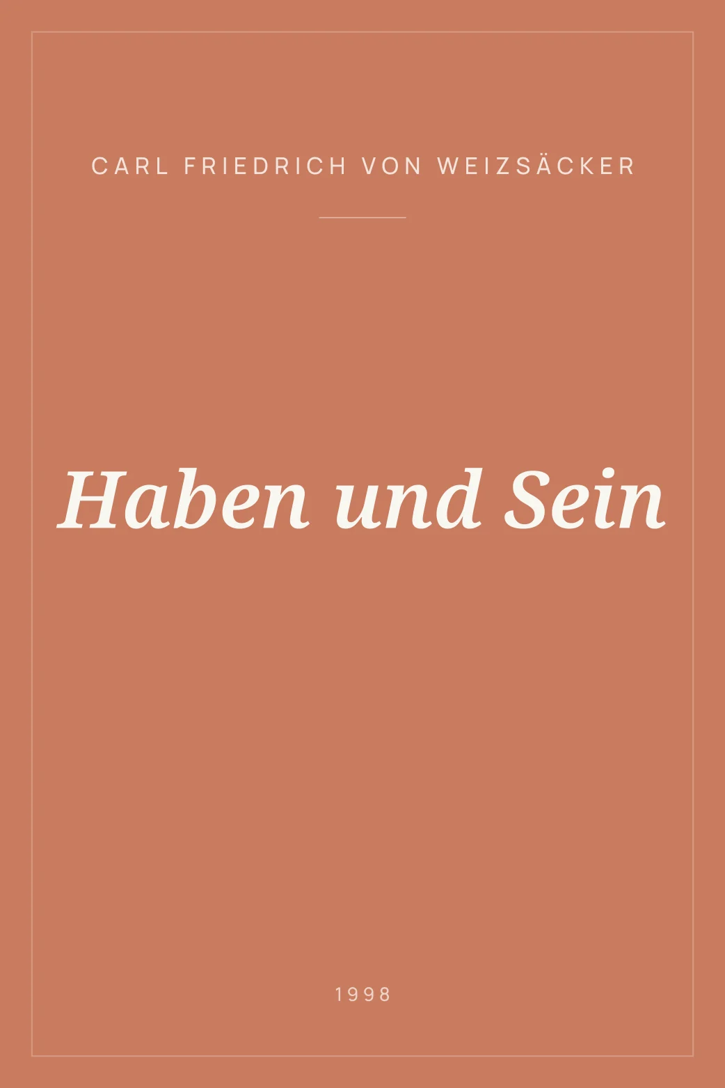 Portada de Haben und Sein