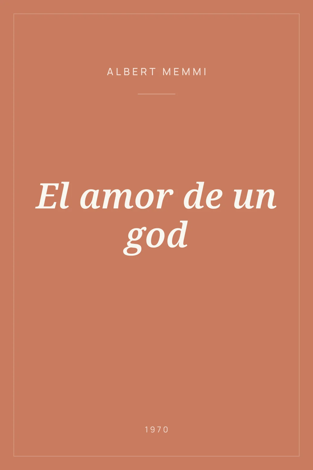 Portada de El amor de un god