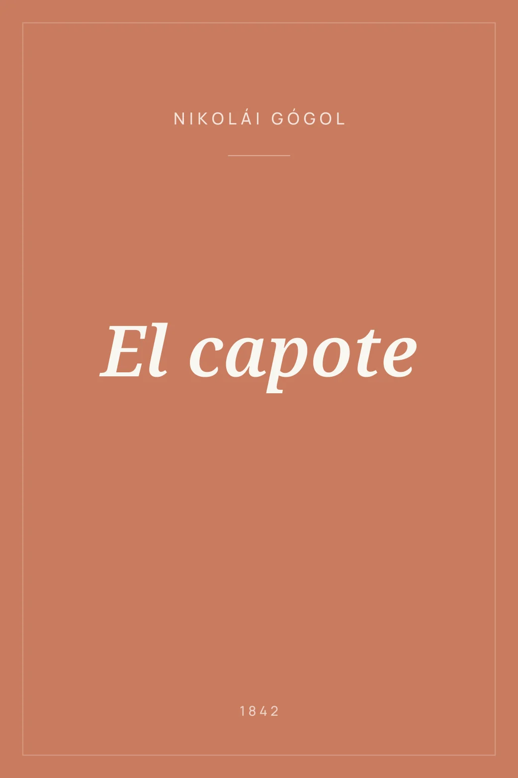 Portada de El capote