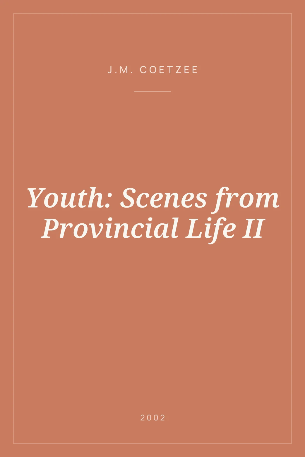 Portada de Youth: Scenes from Provincial Life II