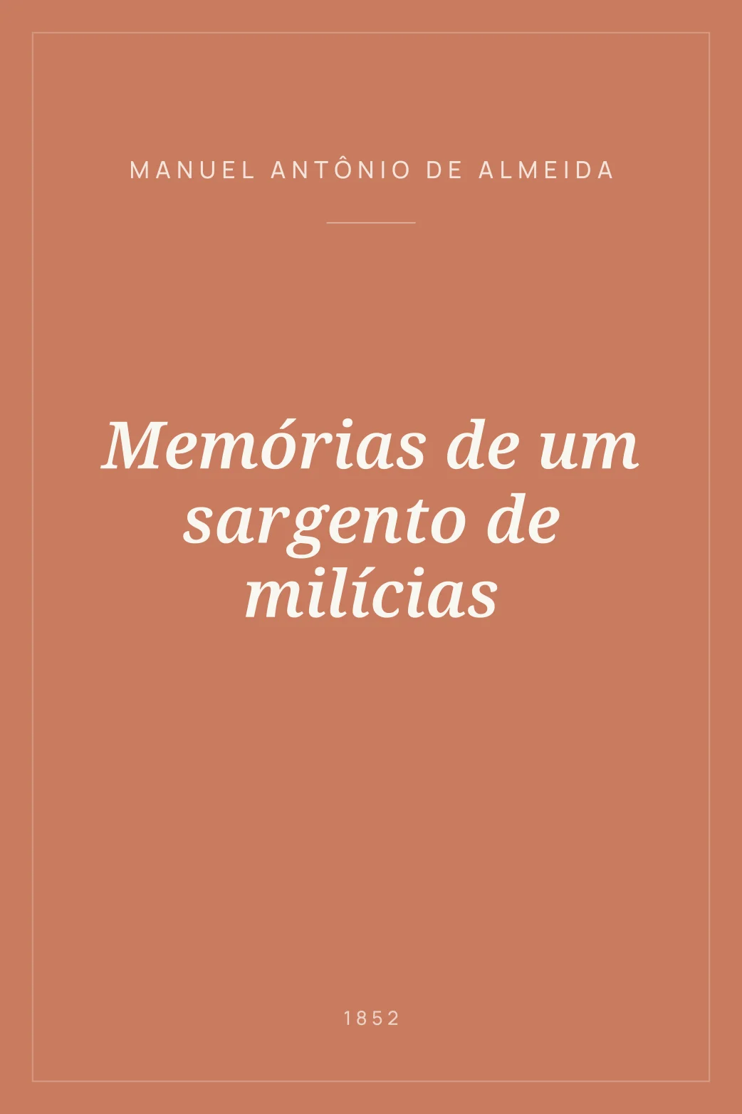 Portada de Memórias de um sargento de milícias