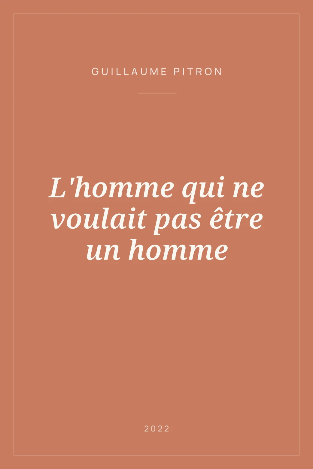 Portada de L'homme qui ne voulait pas être un homme