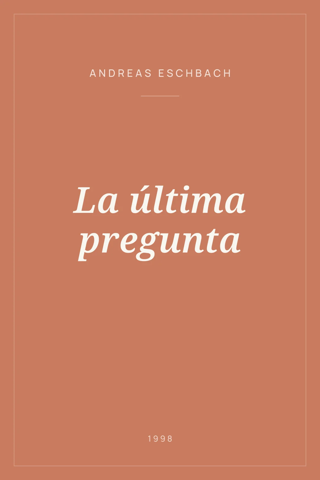 Portada de La última pregunta