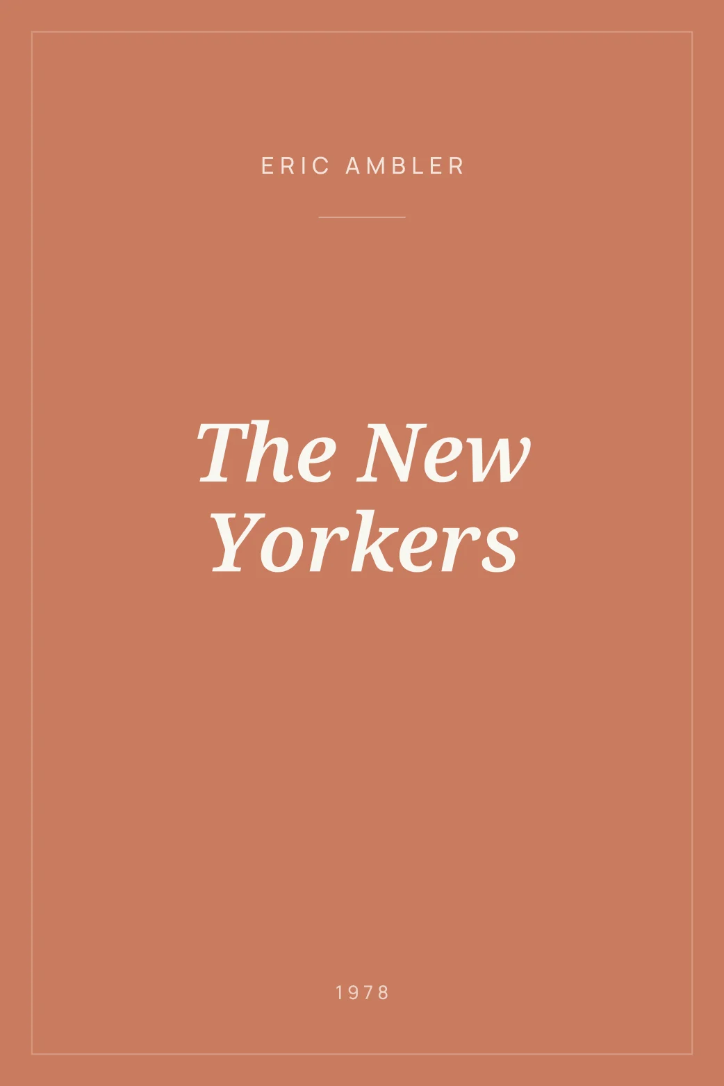 Portada de The New Yorkers