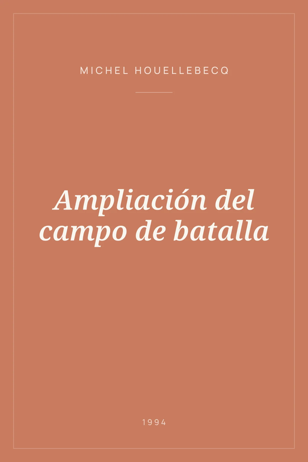 Portada de Ampliación del campo de batalla