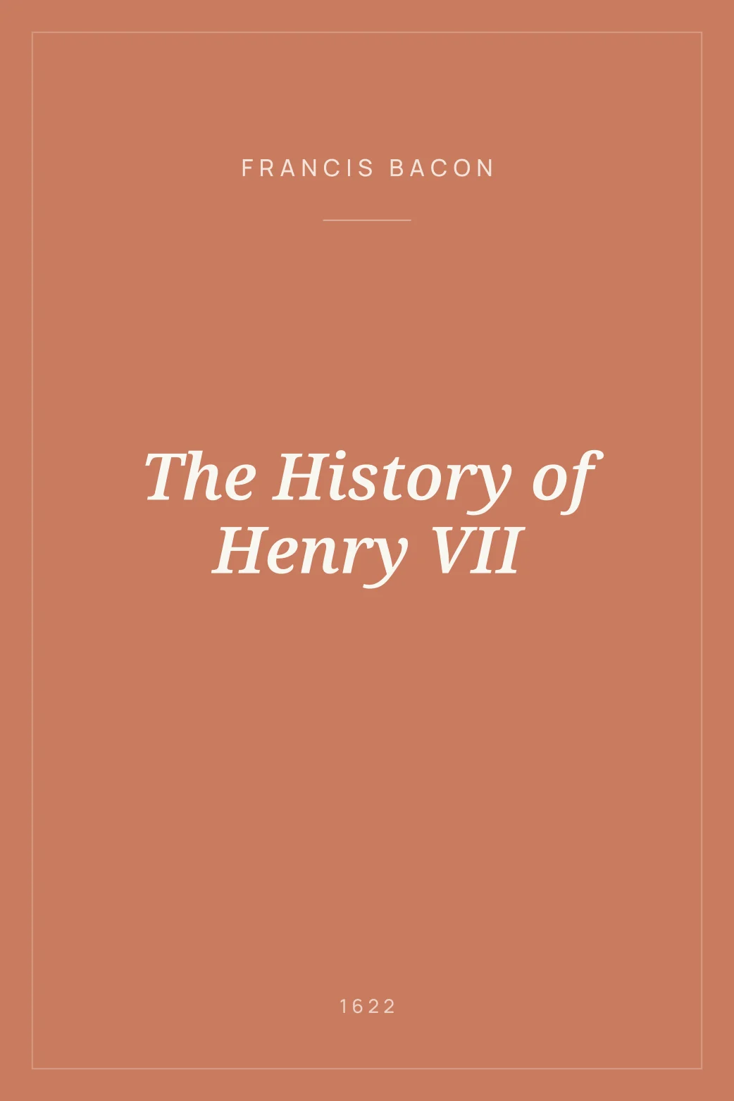Portada de The History of Henry VII