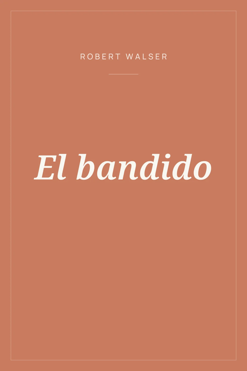 Portada de El bandido