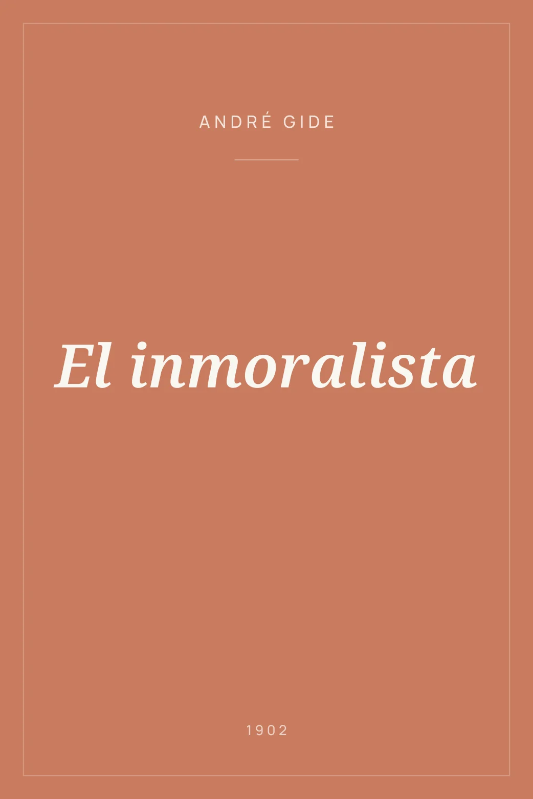Portada de El inmoralista