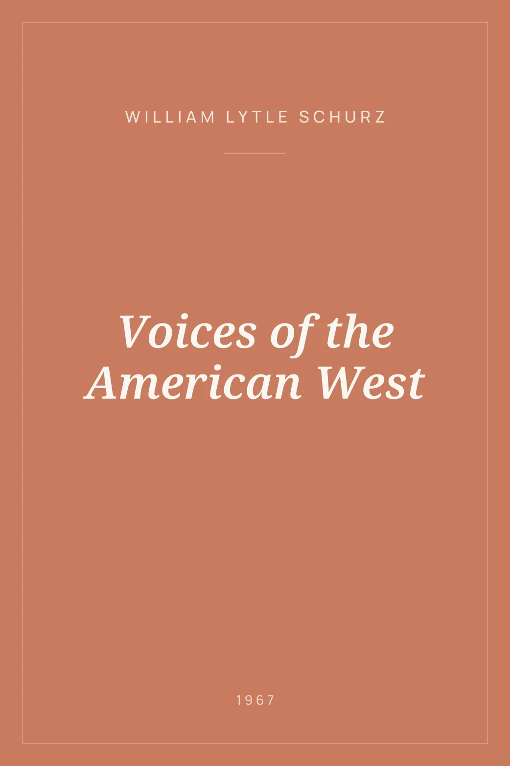 Portada de Voices of the American West